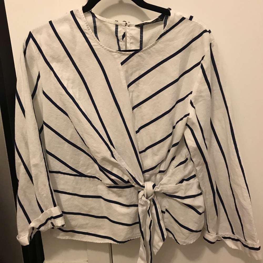 Zara striped blouse